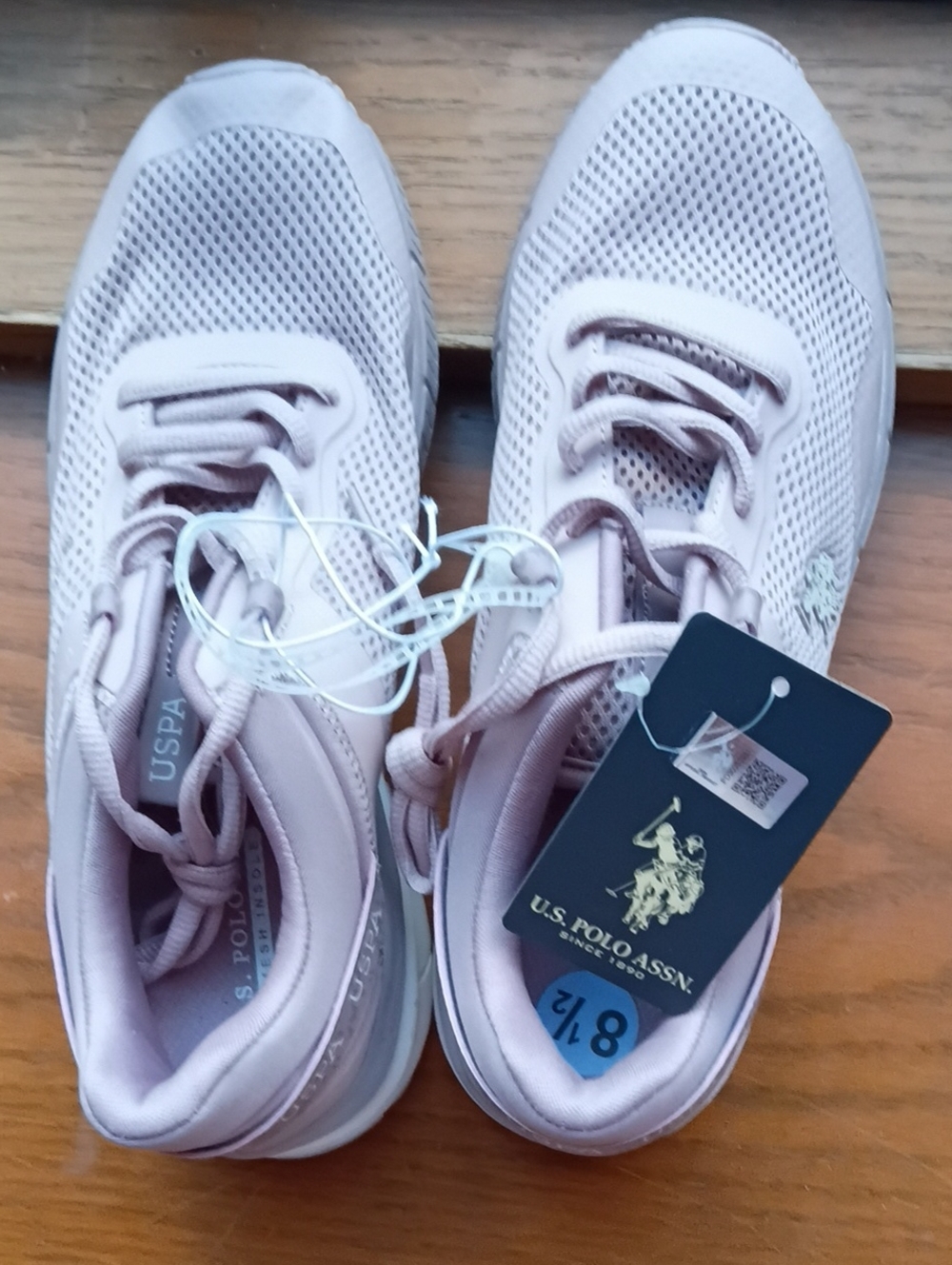 U.S. Polo Assn. Women's Light Pink Athletic Sneakers, Size 8.5, NWT